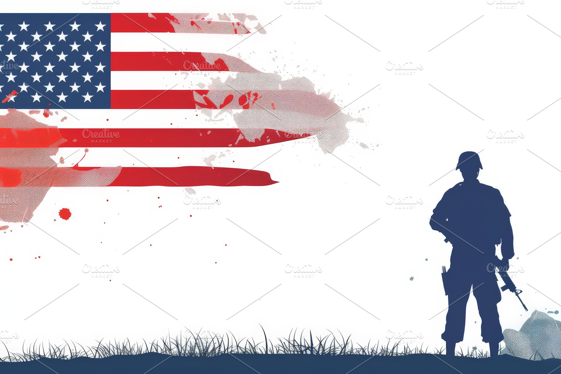 Memorial Day concept for American Fl, a Background Photo by Pixeness