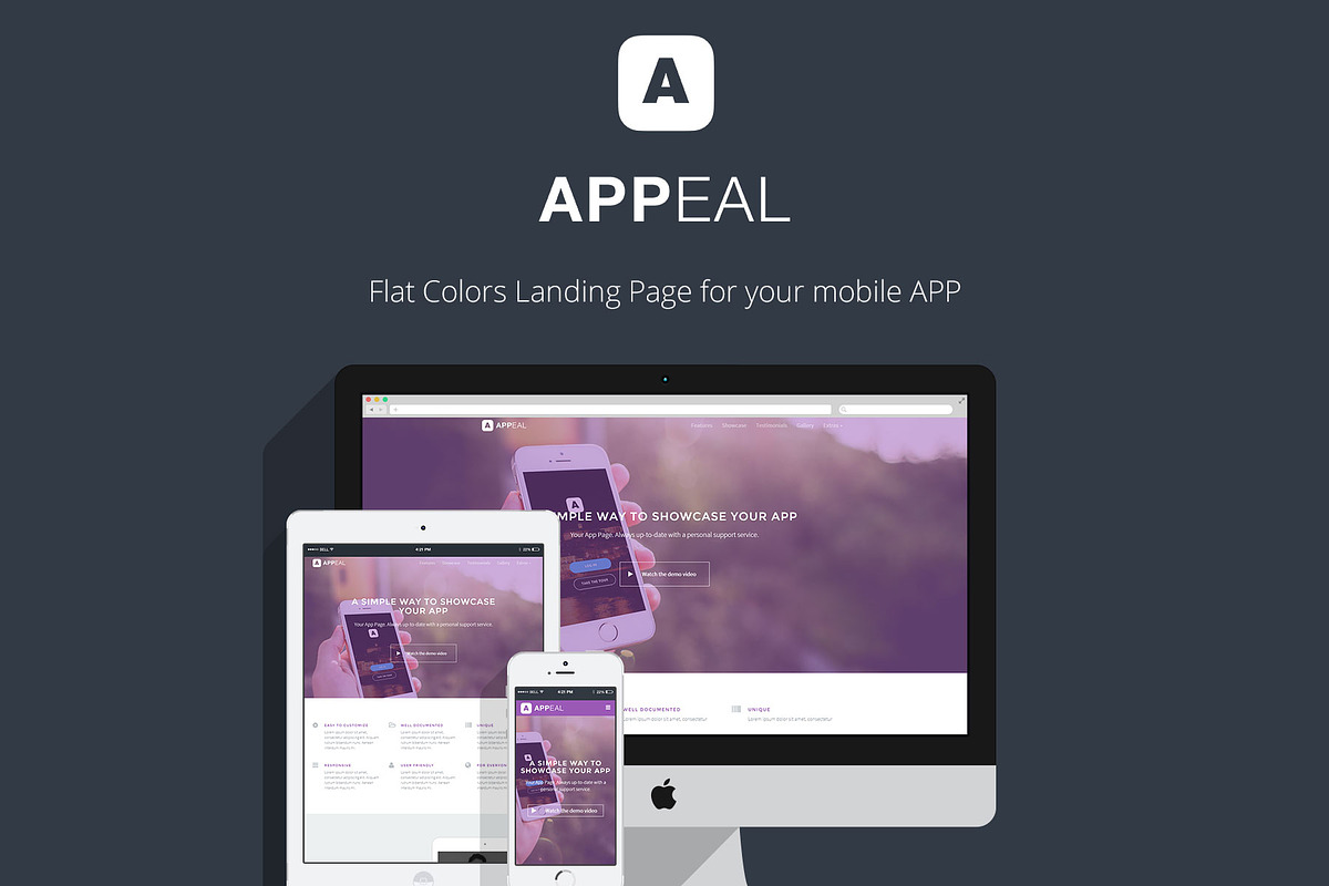 Appeal  - App Landing Page, a HTML Template by joaosaraiva (Photo 1 of 4)
