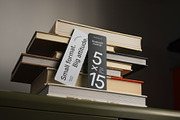Bookmarks on Stacked Books Mockup, a Books & Magazine Mockup by Mocku (Thumbnail 2 of 2)