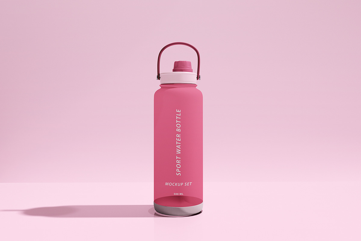 Sport Water Bottle Mockup Set, a Cups & Container Mockup by Mirachma Project (Photo 6 of 8)
