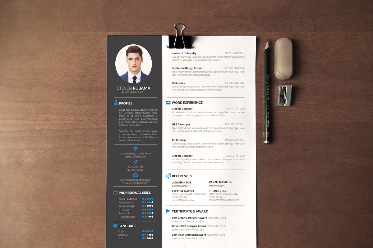 Resume/CV + Cover Letter, a Resume Template by vanroem (Photo 4 of 7)
