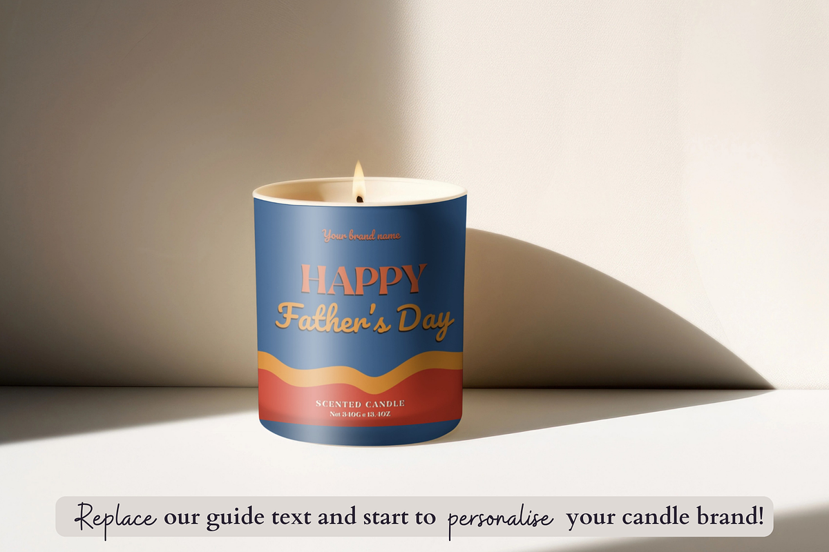 Father's Day Candle Label Template, a Branding & Logo Template by KnowyourLabel (Photo 2 of 5)