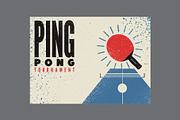 Ping Pong table tennis vector set., a Sport Illustration by PoPaShop (Thumbnail 8 of 10)