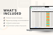 Google Sheet Podcast Content Planner, a Social Media Template by Marketello Studio (Thumbnail 2 of 6)