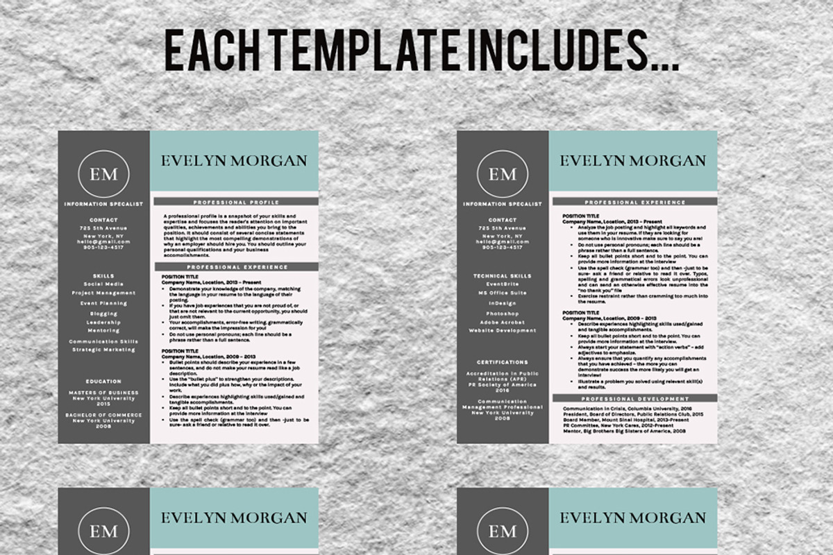 Resume Template Bundle - #girlboss, a Resume Template by Resume Template Shoppe (Photo 3 of 5)