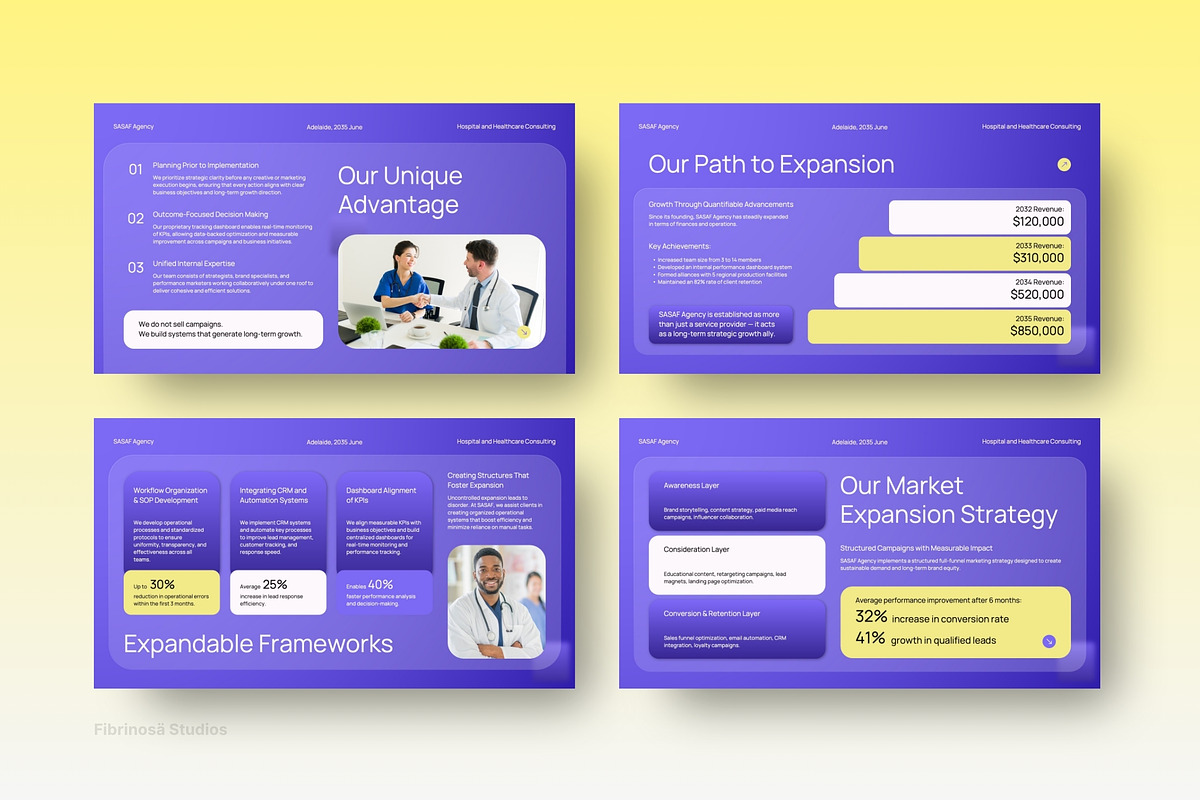 Healthcare Consulting Pitch Deck, a Presentation Template by FIBRINOSÄ (Photo 5 of 7)