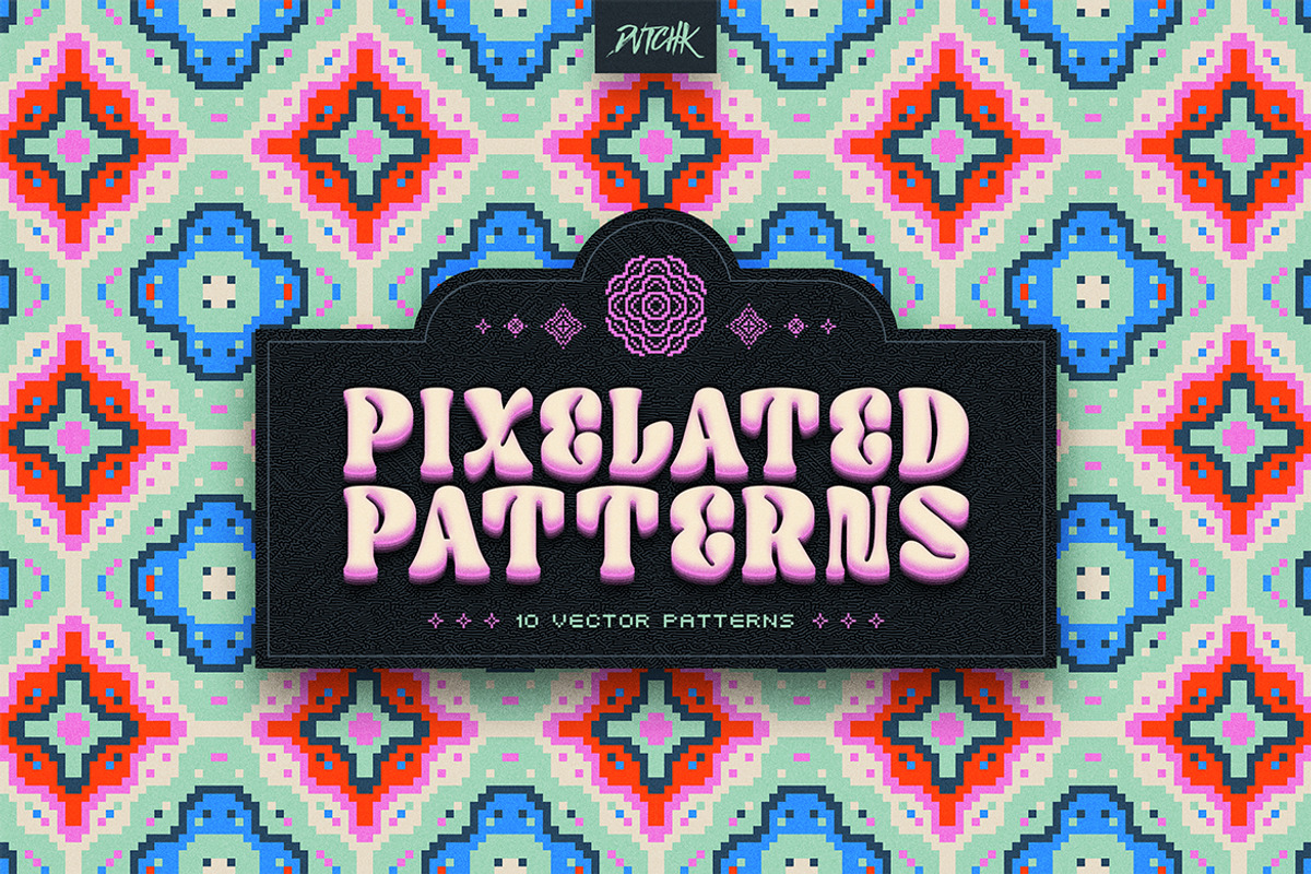 Pixel Mosaic Patterns | Vol. 06, a Pattern Graphic by dvtchk (Photo 10 of 10)