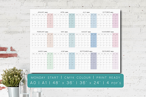 2025 Printable Large Wall Calendar