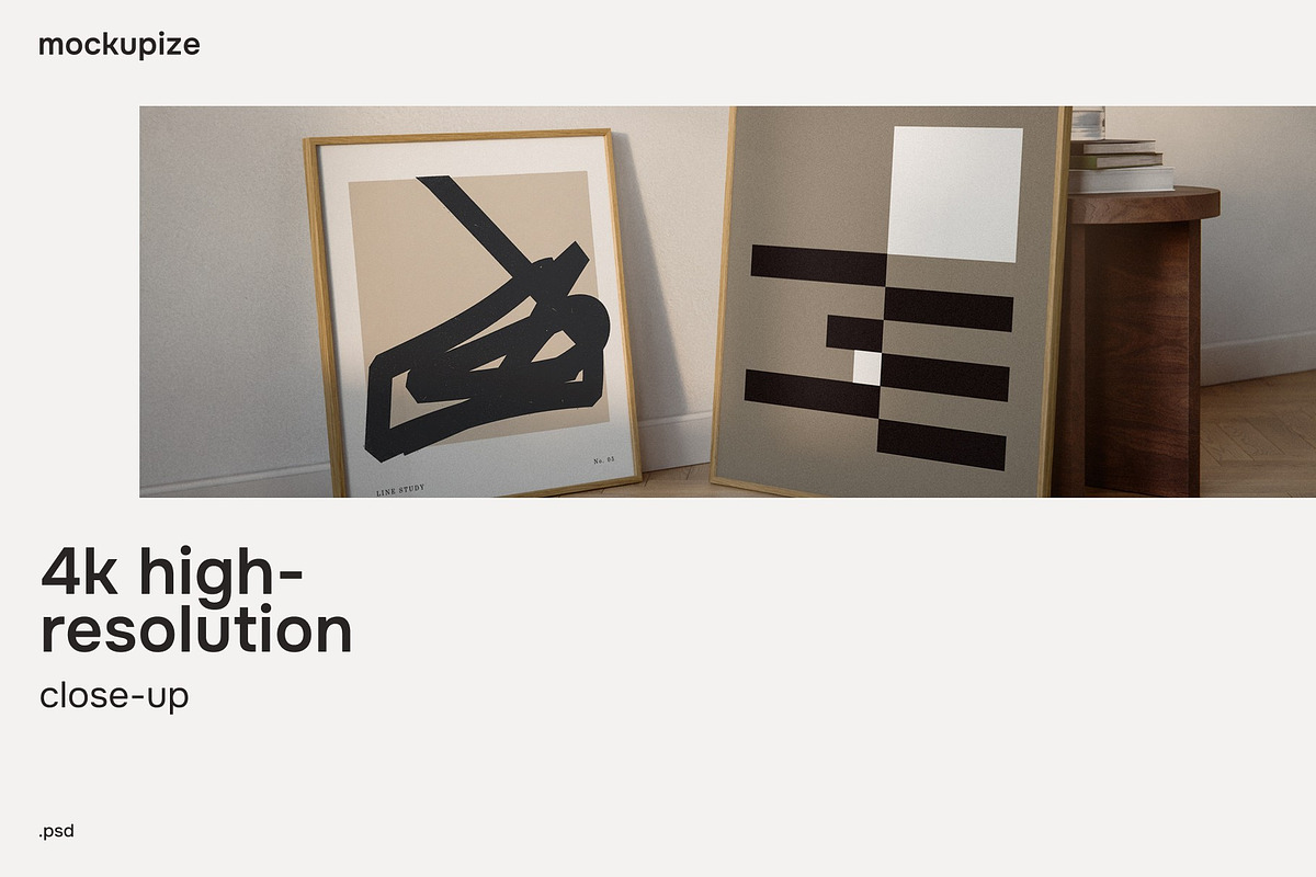 Square 2 Frame Poster Mockup, a Household Mockup by mockupize (Photo 4 of 7)