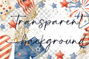 4th of July Watercolor Clipart, an Education Illustration by BigCakeBee (Thumbnail 2 of 4)