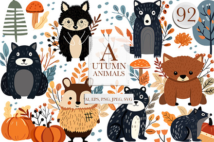 Autumn Animals, Woodland animals