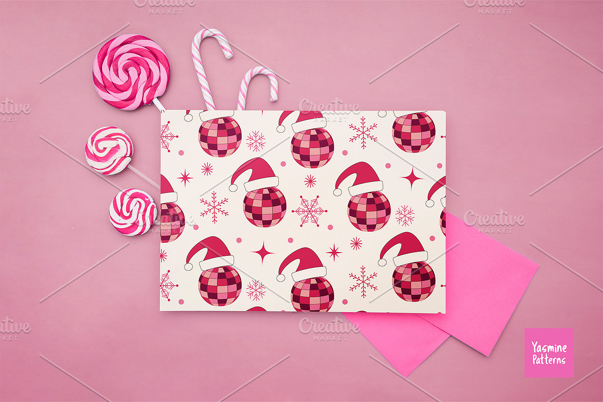 Groovy Christmas Patterns & Cliparts, a Pattern Graphic by Yasmine Patterns (Photo 6 of 8)