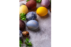 Easter eggs paint with natural dye, a Holiday Photo by Yulia Furman
