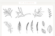 Romantic Leaves Collection, a Pattern Graphic by Youandigraphics (Thumbnail 6 of 19)
