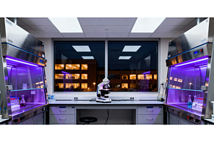 Modern laboratory interior with, a Technology Photo by tilialucida