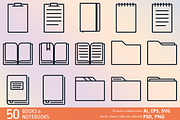 50 Books & Notepad icons, an Icon by brandcut (Thumbnail 3 of 5)