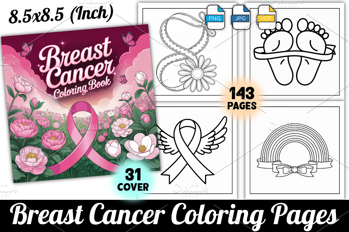 Breast Cancer Coloring Pages, a Person Illustration by Design Station (Photo 1 of 5)