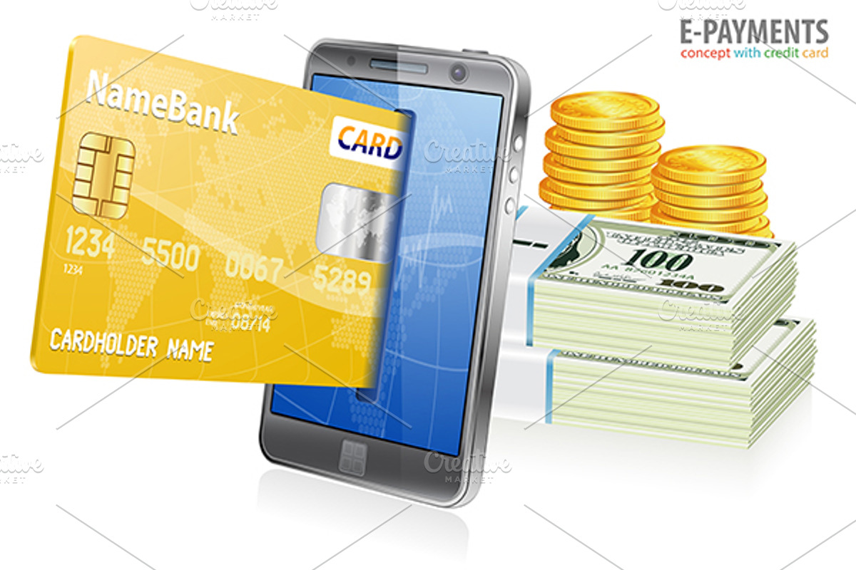 Electronic Payment Concepts, a Finance Illustration by TAlex (Photo 6 of 6)