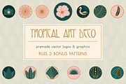 Logos & Graphics: Tropical Art Deco, an Icon by Liseno Designs (Thumbnail 1 of 9)