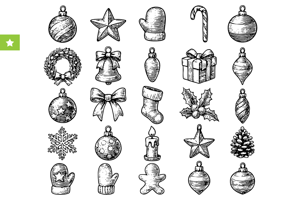 Christmas Ornament Collection, an Object Graphic by RT Studio (Photo 1 of 4)