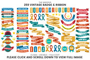 1046 VINTAGE BADGE & RIBBON, a Branding & Logo Template by Toonsteb (Thumbnail 11 of 19)