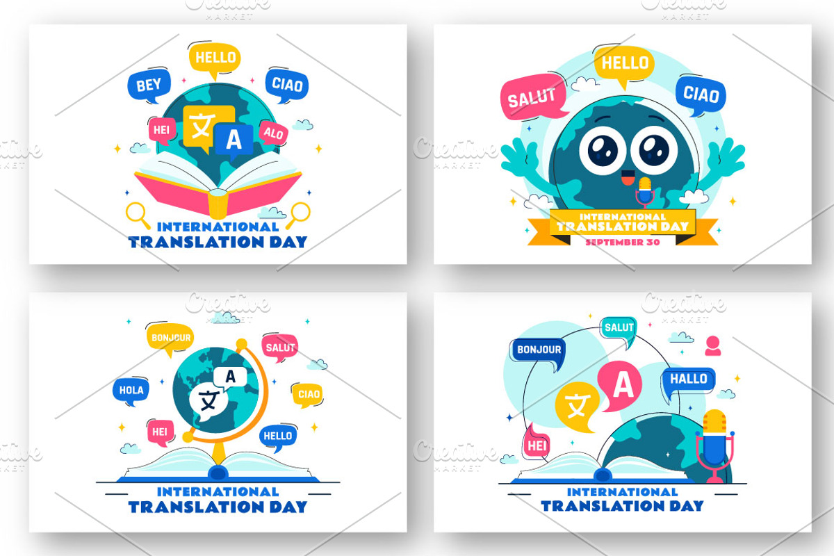 10 International Translation Day, an Education Illustration by denayunebgt (Photo 2 of 4)