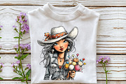 Western Birthday Cowgirl Clipart, a Seasonal Illustration by OK Design (Thumbnail 5 of 12)