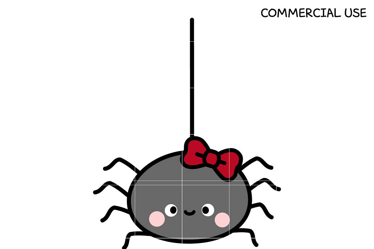 Kawaii Spider with Bow SVG Bundle |, an Illustration by TheHitShop (Photo 4 of 10)