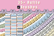 Ruffle Brushes For Procreate, a Brush Add-On by NaomiArts (Thumbnail 1 of 4)
