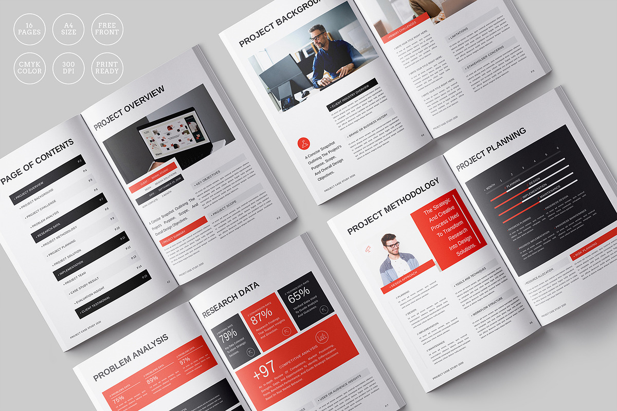 Project Case Study Template, a Brochure Template by Designsoul14 (Photo 4 of 10)