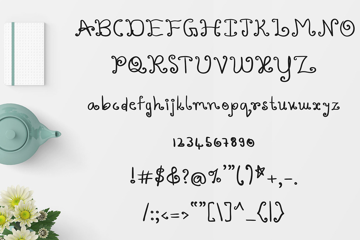Varshuma - Swirly Fun Font preview 4