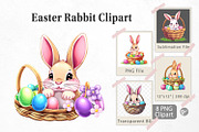Easter Rabbit Clipart, a Graphic by Artnoy (Thumbnail 1 of 5)