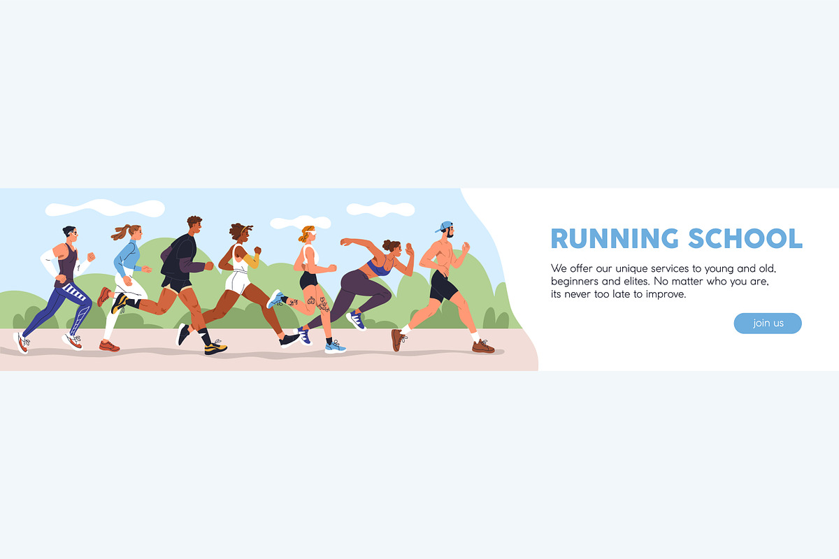 People jogging, running, doing sport, a Sport Illustration by Good Studio (Photo 6 of 8)