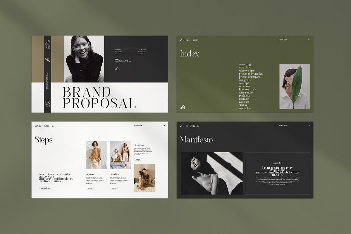 Agien Brand Proposal Template, a Presentation Template by evgenystudio