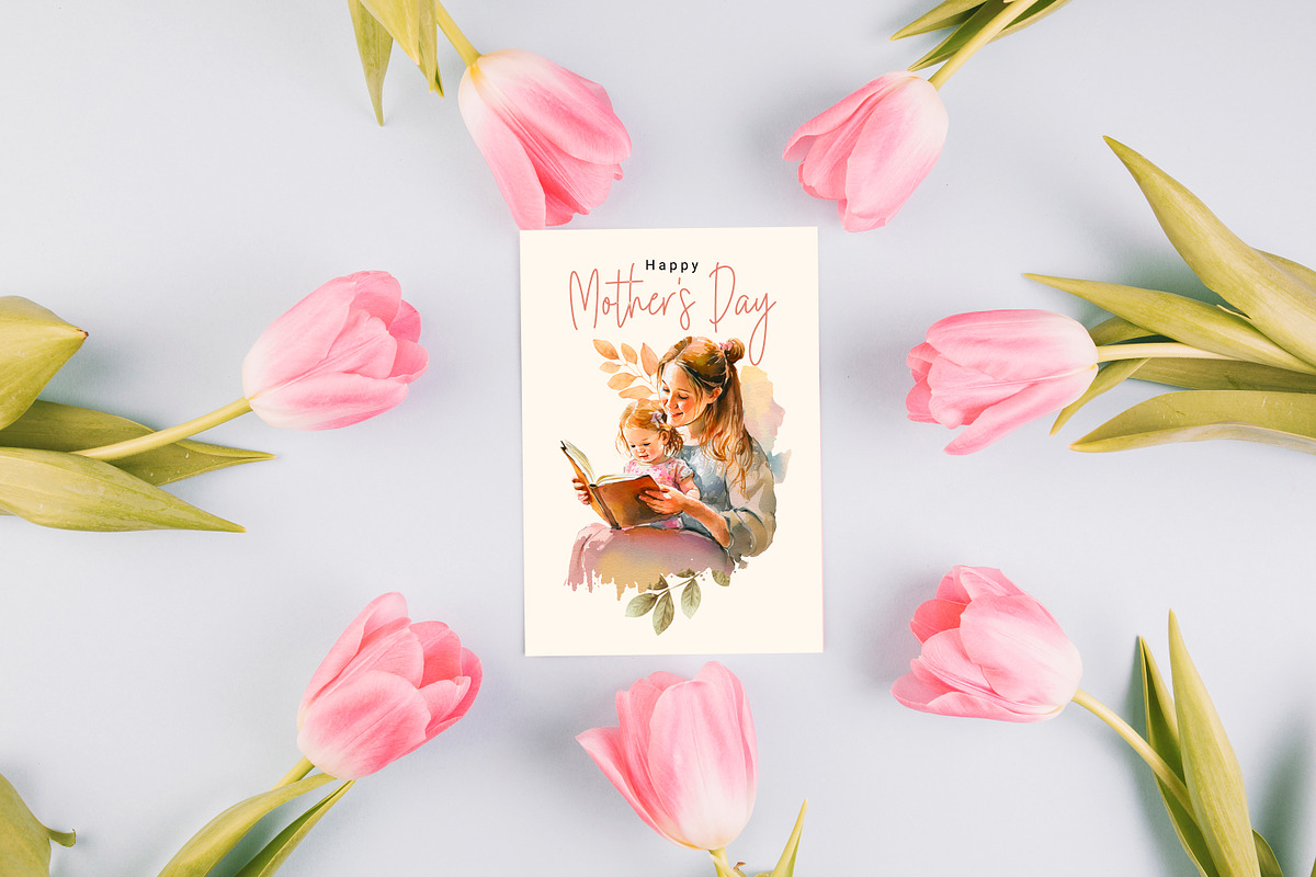 Mom & Baby. Watercolor collection, a Person Illustration by AlineArtStore (Photo 5 of 7)