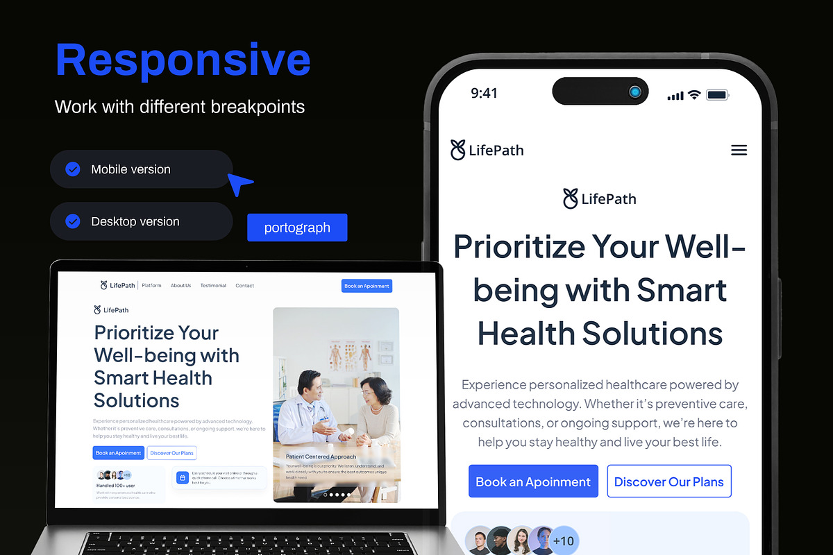 LifePath - HealthCare Landingpage preview 3