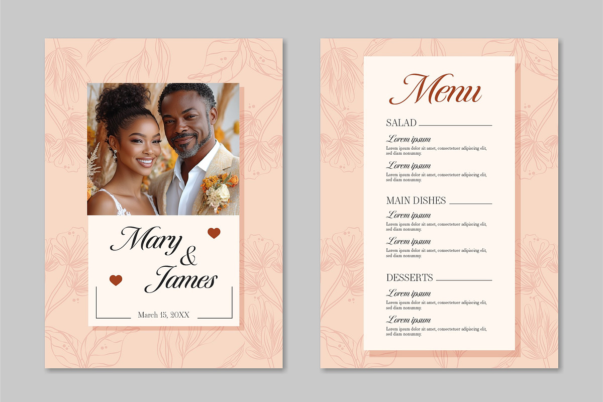 Elegant Wedding Menu, a Templates & Theme by studiogstock (Photo 1 of 3)