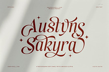 Austyns Sakyra Calligraphy Serif