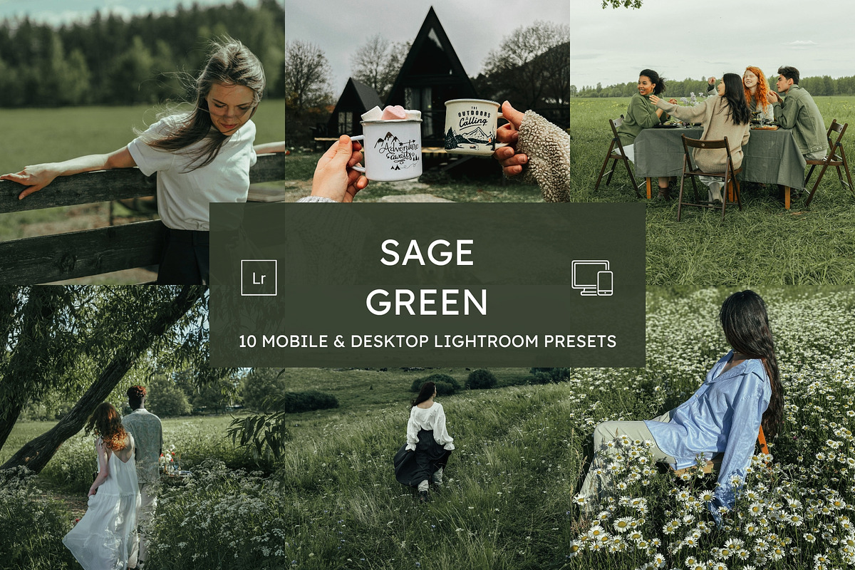 10 Sage Green Lightroom Presets, a Preset Add-On by MEPRESETS (Photo 1 of 7)