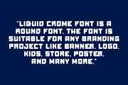 Liquid Crome - Round Font, a Sans Serif Font by Iqsiart Studio (Thumbnail 5 of 8)