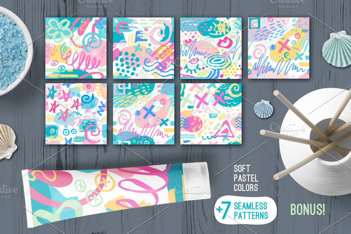 Trendy Art Patterns, a Pattern Graphic by Iraida_Bearlala (Photo 5 of 8)