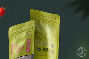 Spicy Beef Jerky Pouch Template JP