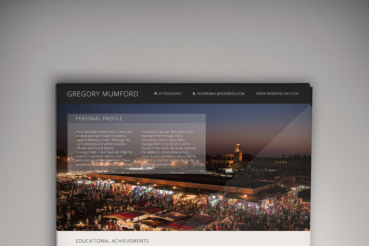Portfolio Mark III CV/Resume (PSD), a Resume Template by Valeur Design (Photo 1 of 2)