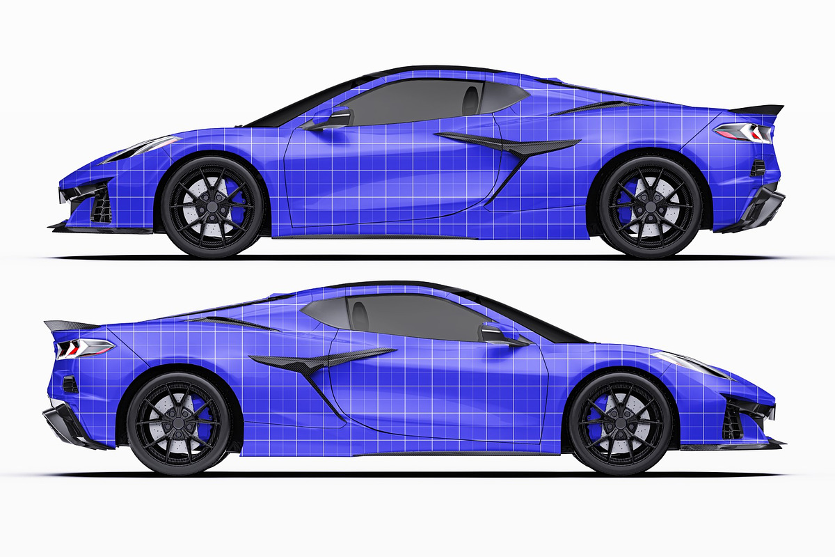 2026 Hyper Performance Coupe Set, an Advertising Mockup by Halal Graphic Studio (Photo 9 of 12)