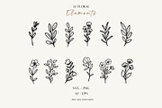Line Art Cute Geese & Florals, an Animal Illustration by Jenteva Art (Thumbnail 15 of 16)
