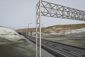 Mountain Terrain With Highway