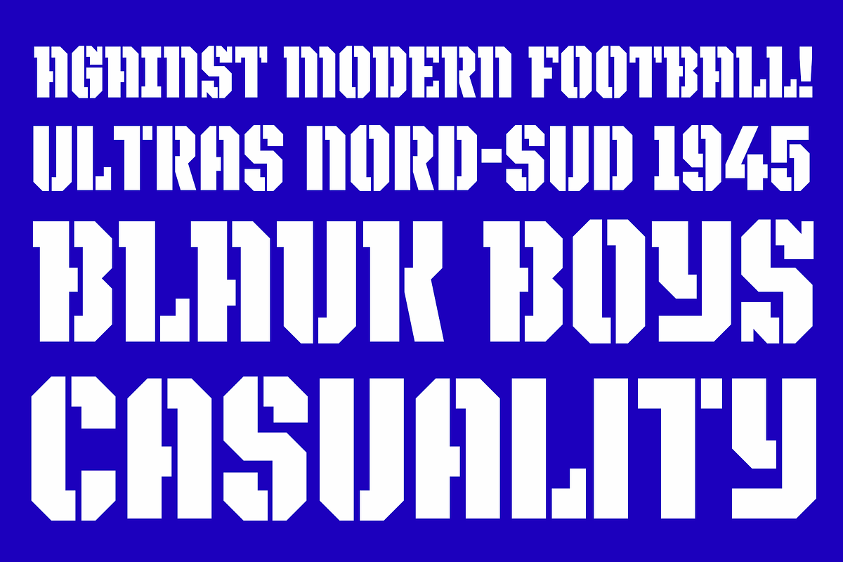 Blukat – Stencil Display Font, a Sans Serif Font by Griyo Type (Photo 4 of 10)