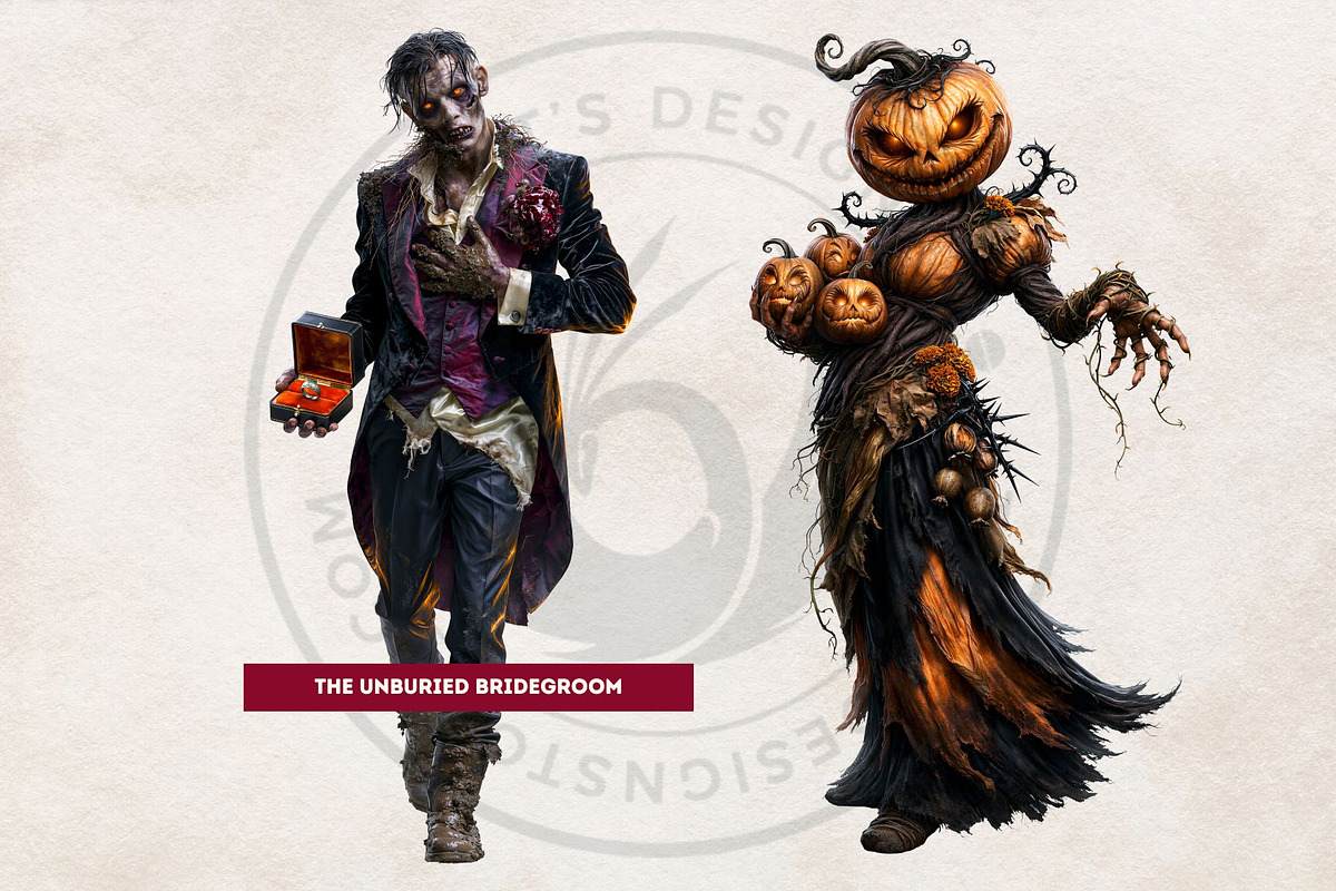 Hallowmere Halloween RPG characters, a Seasonal Illustration by ThatsDesignArt (Photo 13 of 17)