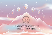 Landscape creator. Foggy sunrise, an Object Graphic by Julie&Taily (Thumbnail 1 of 30)
