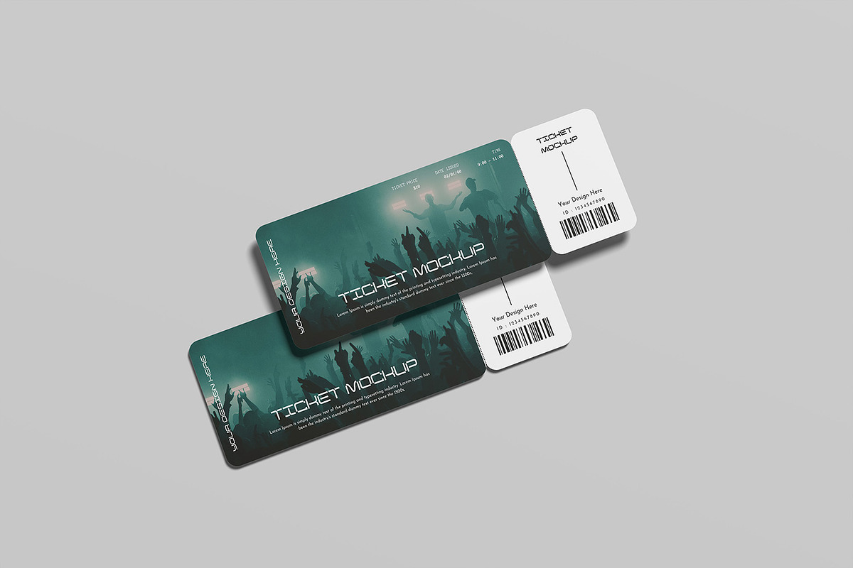 Ticket Mockup, an Advertising Mockup by ZifaraDesign (Photo 9 of 11)
